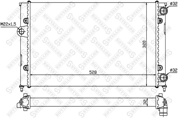 STELLOX 10-25005-SX Radiator, engine cooling