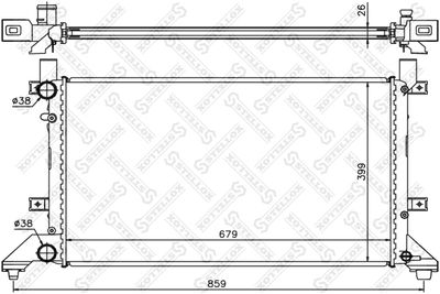 Radiator, engine cooling STELLOX 10-25007-SX