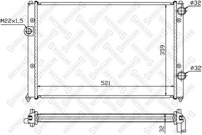 Radiator, engine cooling STELLOX 10-25010-SX
