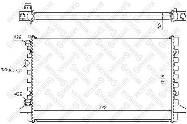 STELLOX 10-25011-SX Radiator, engine cooling