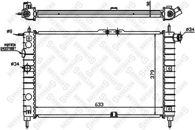 Radiator, engine cooling STELLOX 10-25015-SX