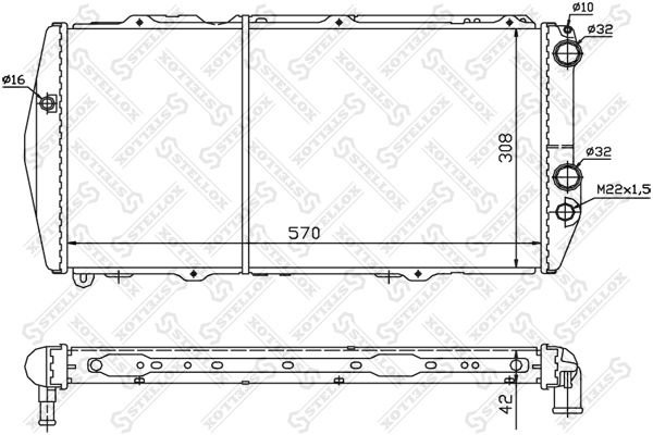 STELLOX 10-25017-SX Radiator, engine cooling