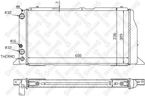STELLOX 10-25020-SX Radiator, engine cooling
