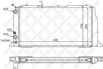 Radiator, engine cooling STELLOX 10-25020-SX