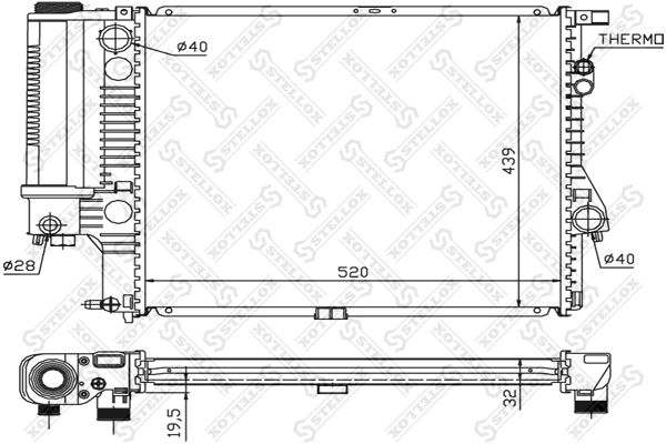 STELLOX 10-25022-SX Radiator, engine cooling