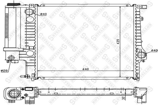 STELLOX 10-25023-SX Radiator, engine cooling