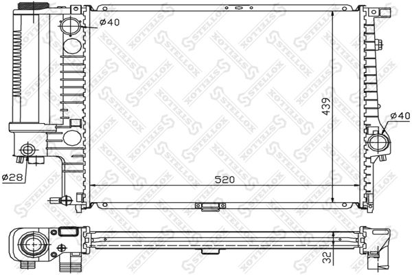 STELLOX 10-25024-SX Radiator, engine cooling
