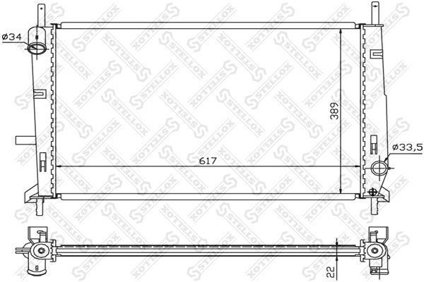 STELLOX 10-25031-SX Radiator, engine cooling