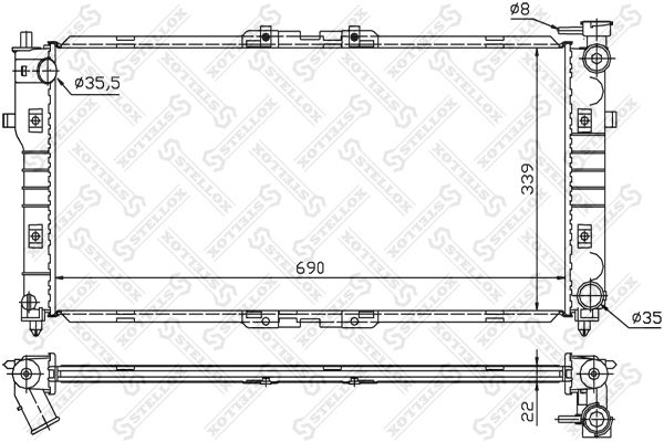 STELLOX 10-25033-SX Radiator, engine cooling