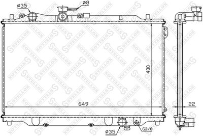 Radiator, engine cooling STELLOX 10-25034-SX