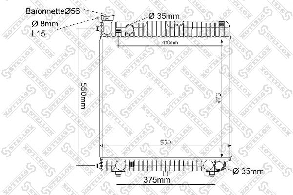 STELLOX 10-25035-SX Radiator, engine cooling