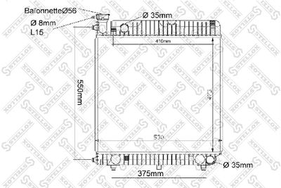 Radiator, engine cooling STELLOX 10-25035-SX