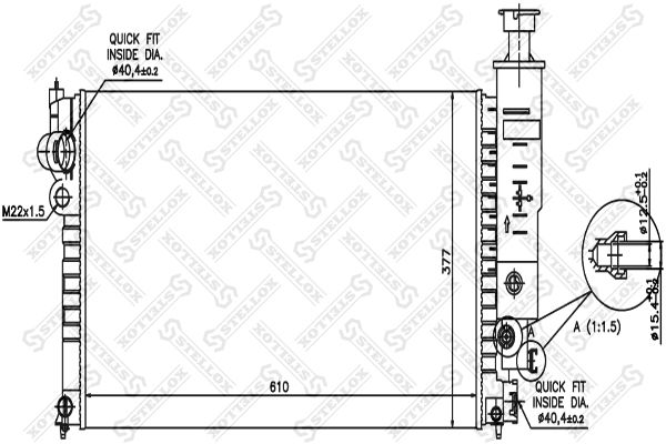 STELLOX 10-25036-SX Radiator, engine cooling