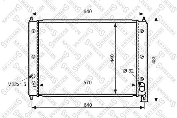 STELLOX 10-25042-SX Radiator, engine cooling