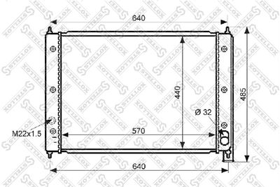 Radiator, engine cooling STELLOX 10-25042-SX