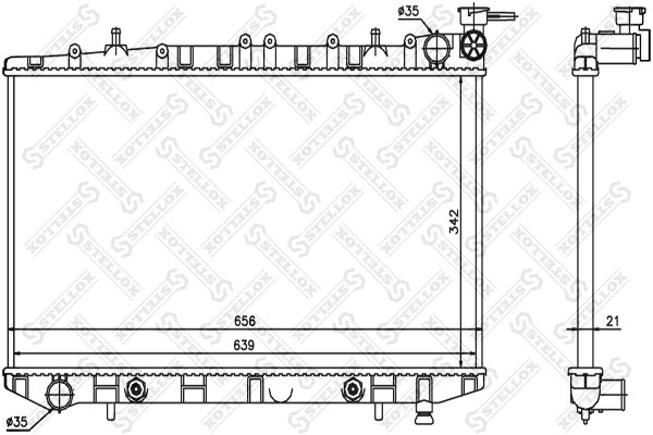 STELLOX 10-25045-SX Radiator, engine cooling