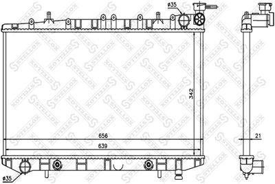 Radiator, engine cooling STELLOX 10-25045-SX