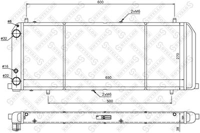 Radiator, engine cooling STELLOX 10-25046-SX