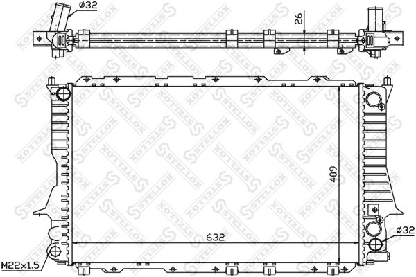 STELLOX 10-25053-SX Radiator, engine cooling