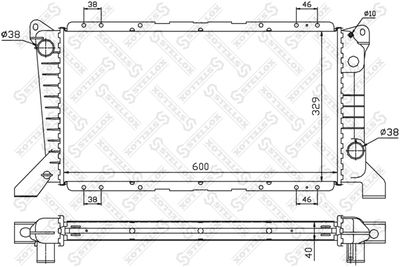 Radiator, engine cooling STELLOX 10-25056-SX