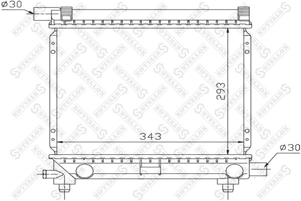 STELLOX 10-25057-SX Radiator, engine cooling