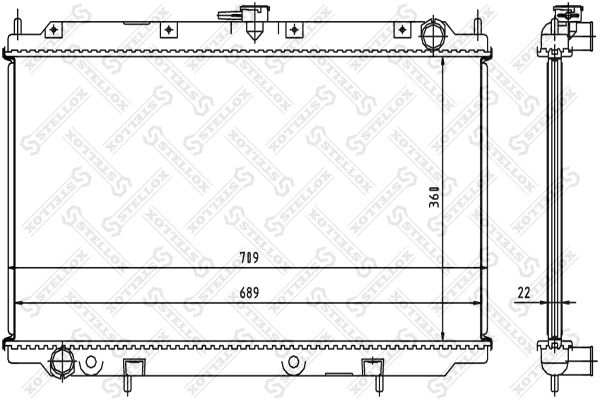 STELLOX 10-25058-SX Radiator, engine cooling