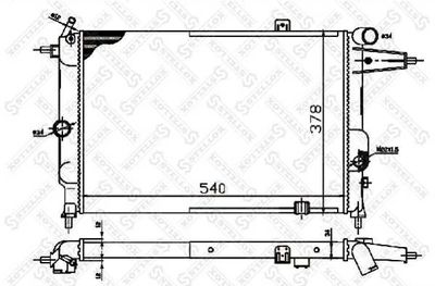 Radiator, engine cooling STELLOX 10-25059-SX