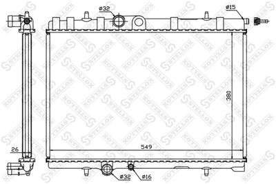 Radiator, engine cooling STELLOX 10-25064-SX