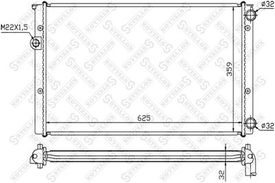 Radiator, engine cooling STELLOX 10-25071-SX