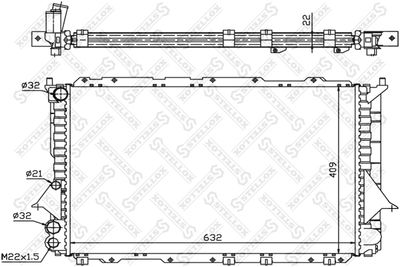 Radiator, engine cooling STELLOX 10-25081-SX