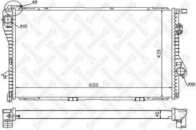 Radiator, engine cooling STELLOX 10-25082-SX