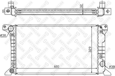 Radiator, engine cooling STELLOX 10-25090-SX