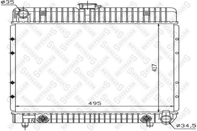 Radiator, engine cooling STELLOX 10-25094-SX