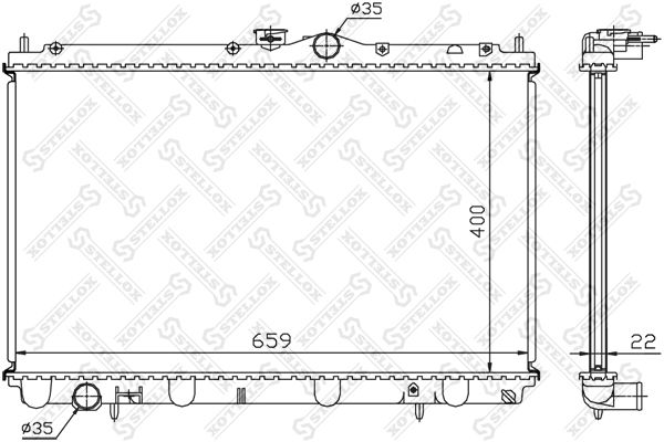 STELLOX 10-25096-SX Radiator, engine cooling