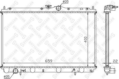 Radiator, engine cooling STELLOX 10-25096-SX