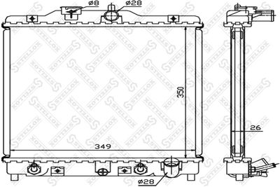 Radiator, engine cooling STELLOX 10-25103-SX