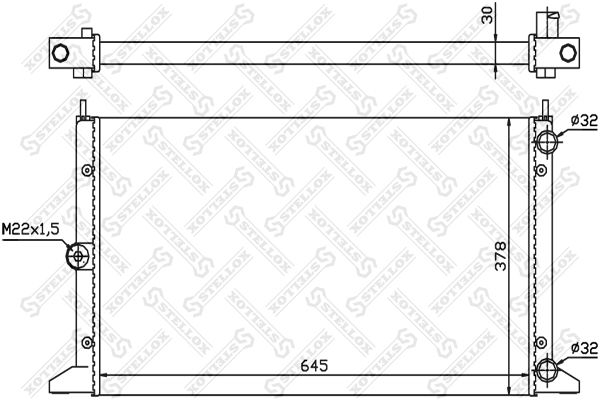 STELLOX 10-25107-SX Radiator, engine cooling
