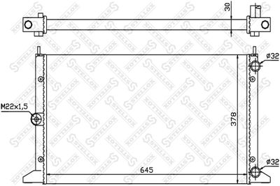 Radiator, engine cooling STELLOX 10-25107-SX