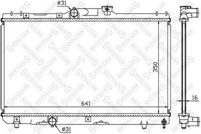 Radiator, engine cooling STELLOX 10-25114-SX