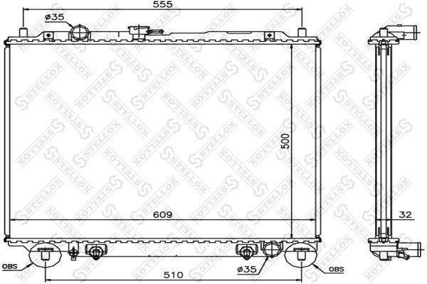 STELLOX 10-25118-SX Radiator, engine cooling