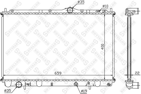 STELLOX 10-25142-SX Radiator, engine cooling