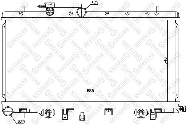 STELLOX 10-25144-SX Radiator, engine cooling