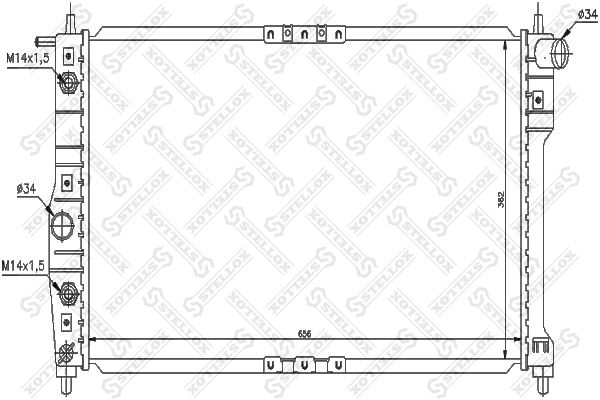 STELLOX 10-25146-SX Radiator, engine cooling