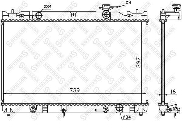 STELLOX 10-25149-SX Radiator, engine cooling