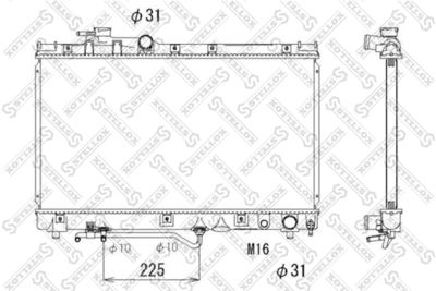Radiator, engine cooling STELLOX 10-25150-SX
