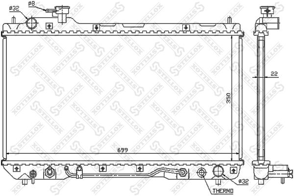 STELLOX 10-25152-SX Radiator, engine cooling