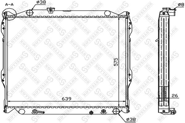 STELLOX 10-25153-SX Radiator, engine cooling