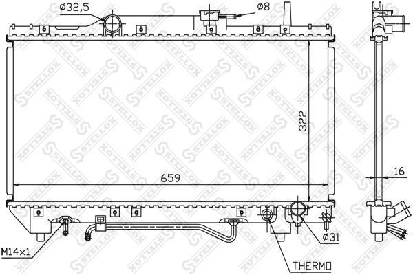 STELLOX 10-25154-SX Radiator, engine cooling