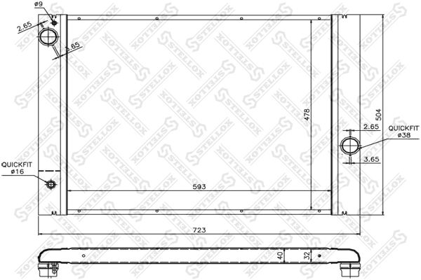 STELLOX 10-25155-SX Radiator, engine cooling