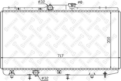 Radiator, engine cooling STELLOX 10-25156-SX